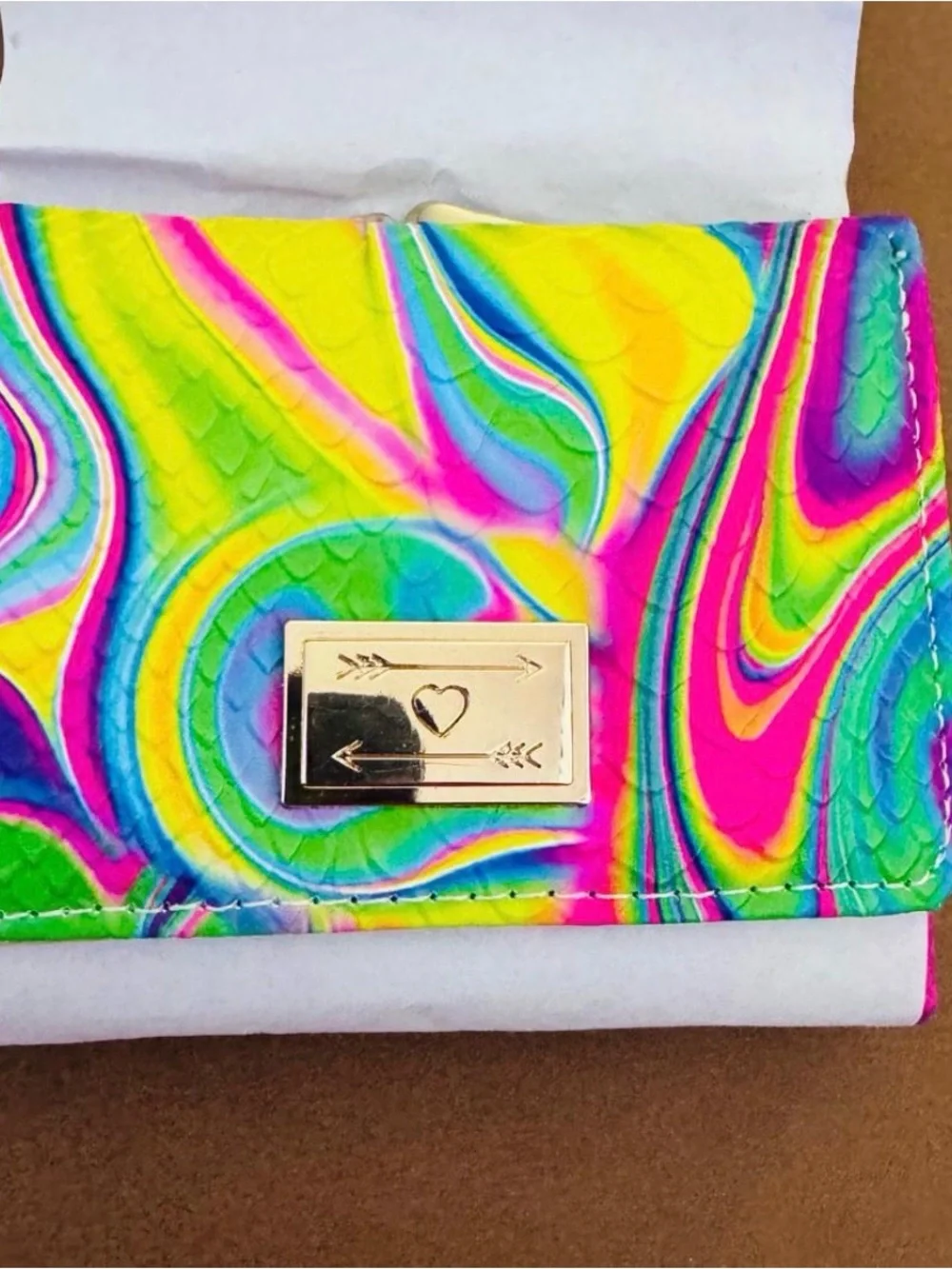 Colorful Swirl Wallet - Multicolor Women's Clutch